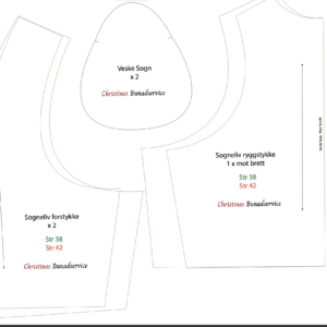 Mønster Sognebunad - Sogneliv voksen og veske
