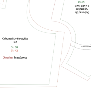 Mønster Osbunad - Osliv voksen